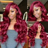 Melodie J Burgundy X Body Wave Lace Frontal
