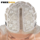 Freedom Synthetic Lace Wig Short Bob Straight Middle