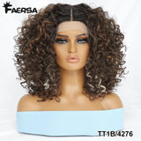 Kinky Curly Synthetic Lace Front Wig Black