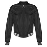 Kids Girls Shiny Baseball Jacket Bolero Disco Blazer
