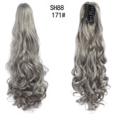 Synthetic Long Wavy Claw Clip On Ponytail Drawstring