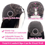 Kinky Straight V Part Wig Human Hair Wigs