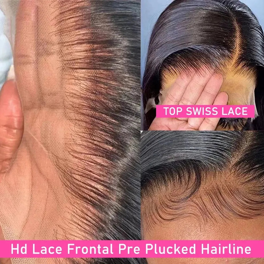 Brazilian Bone Straight 13X4 Transparent Lace Front Wigs