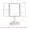 Foldable LED Makeup Mirror - 3 Light Tones, 360° Adjustable, Rechargeable
