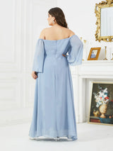 Women Party Dresses Elegant One-Shoulder Applique Long Dresses