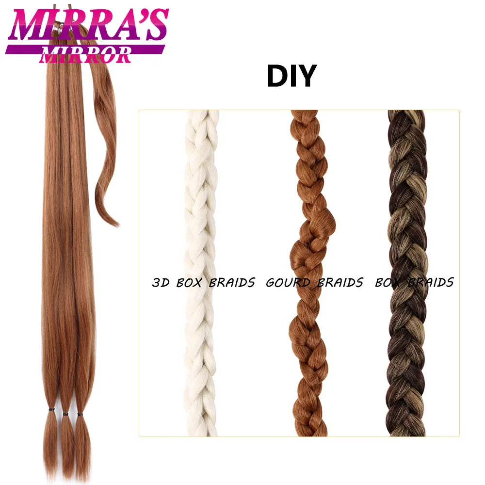 Long Diy Braided Ponytail Extension With Hair Tie
