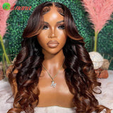 Ombre Ginger Brown Colored X Hd Transparent Lace