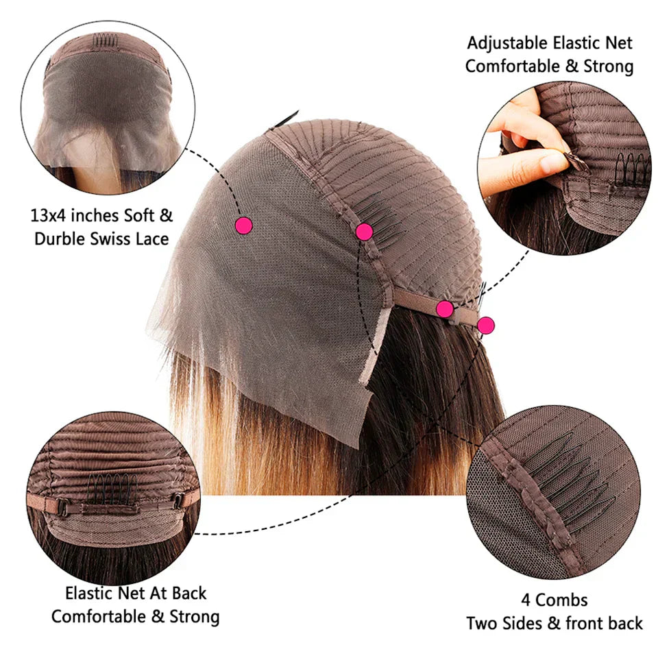 Ombre Lace Front Wig Human Hair Wigs For
