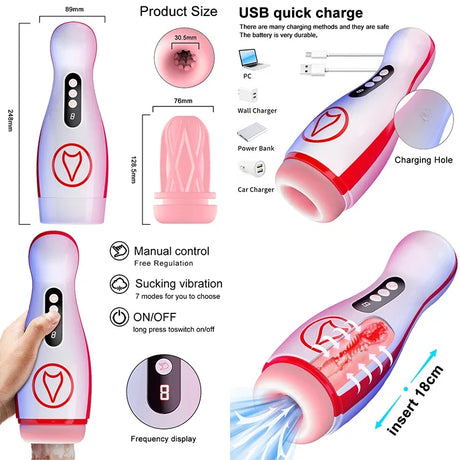 Penis Pump Masturbators For Automatic Man Adult Sex