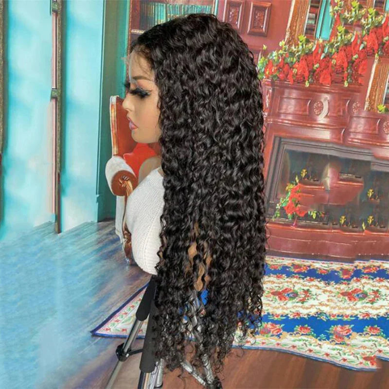 Density Black Glueless Soft Long Kinky Curly