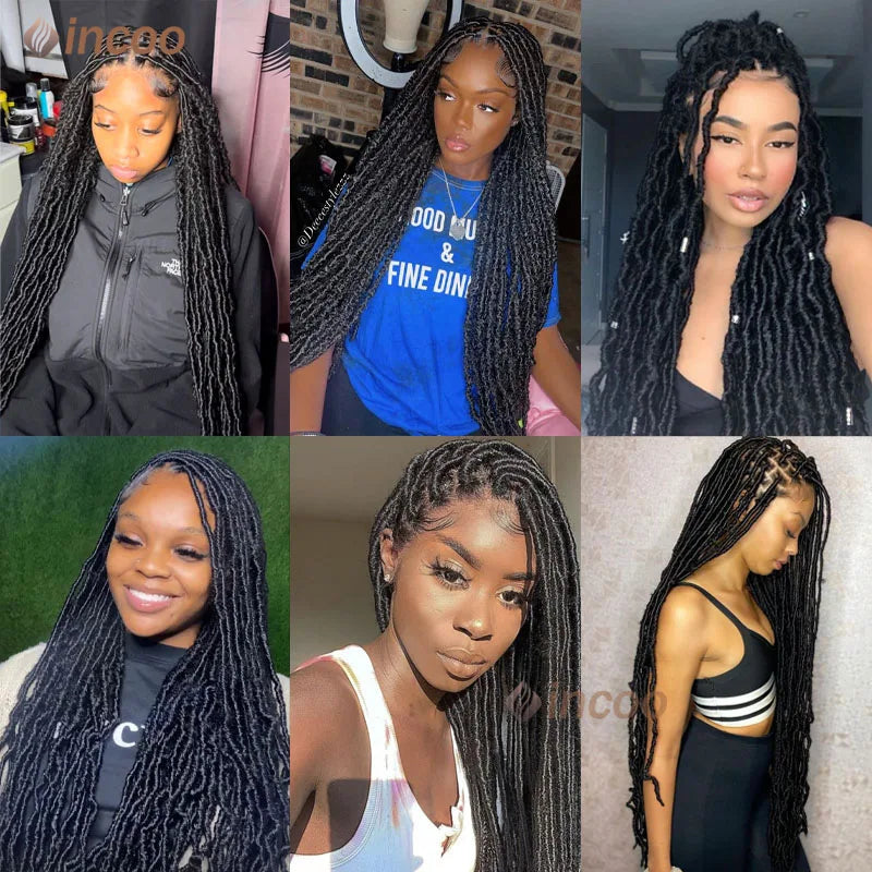 Full Lace Front Braided Wigs Butterfly Locs Crochet