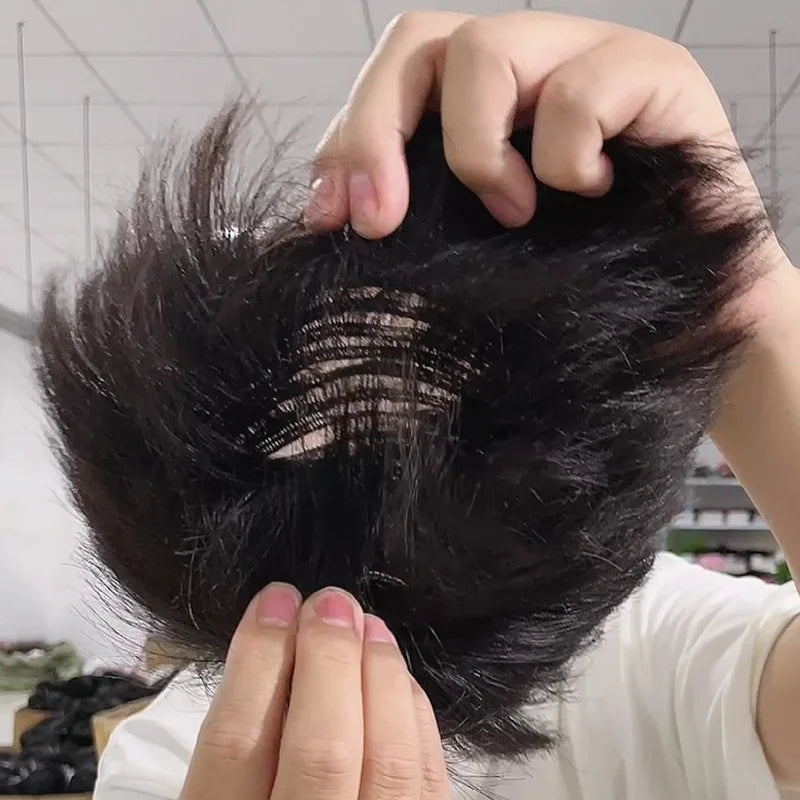 Prosthetic Hair Male % Human Hair Toupee Wigs