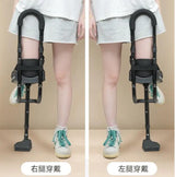 Single-Leg Telescoping Assisted Walking Stick Crutch Support-Free Knee