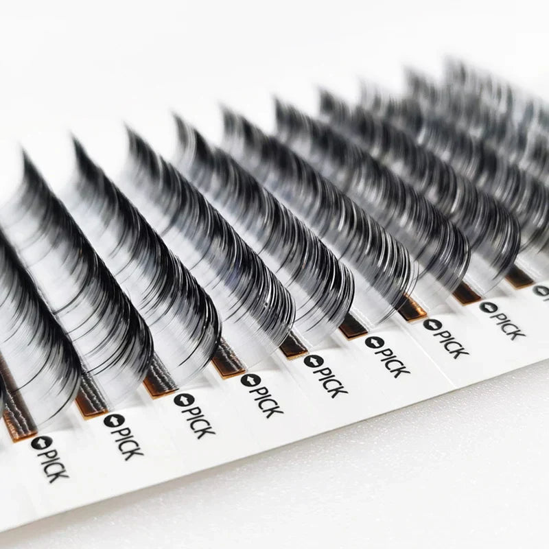 Ombre White Green Blue Purple Color Eyelash Extension