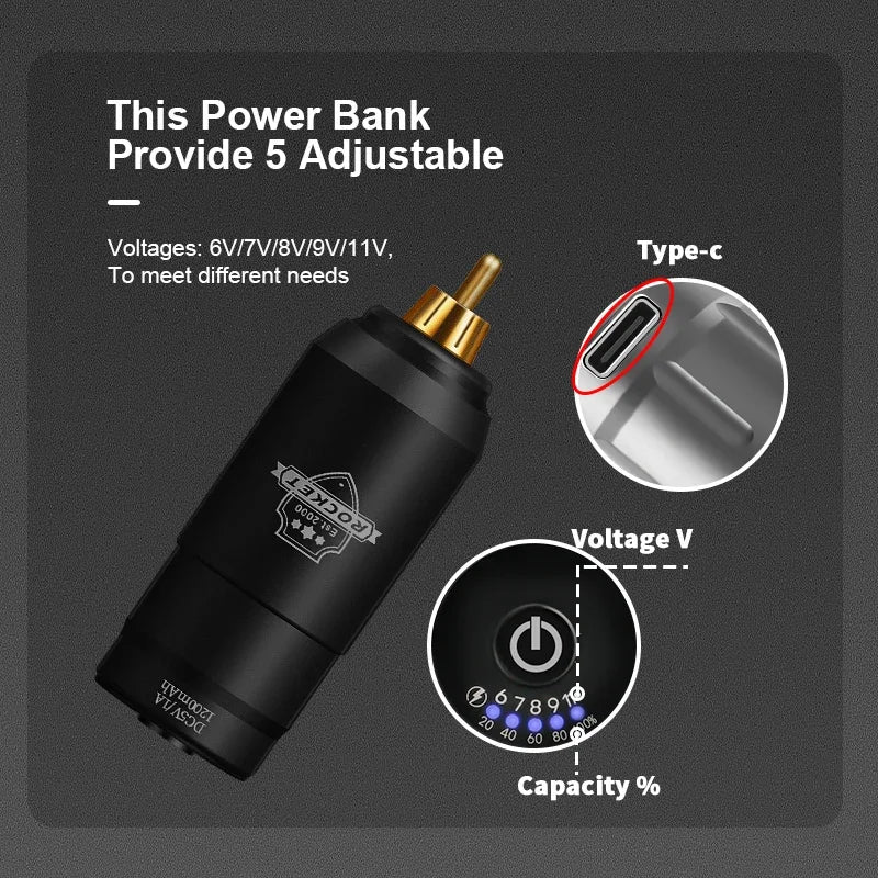 Mini Rocket Tattoo Machine Wireless Tattoo