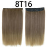 Hair Extensions No Clips Synthetic Fake Hair Ombre