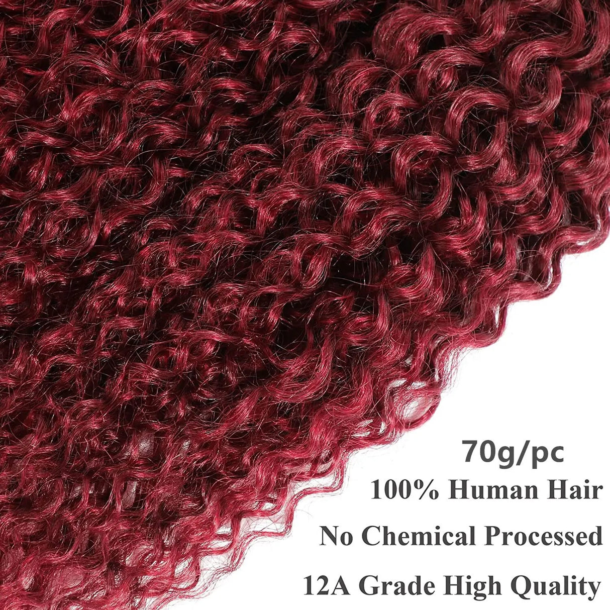 Deep Wave Curly J Burgundy X Lace Front