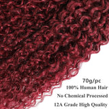 Deep Wave Curly J Burgundy X Lace Front