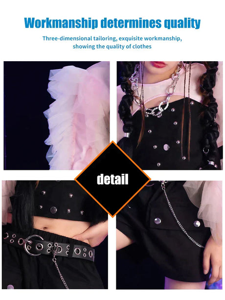 K-Pop Clothes Girl Model Eco-Friendly Catwalk Fashion