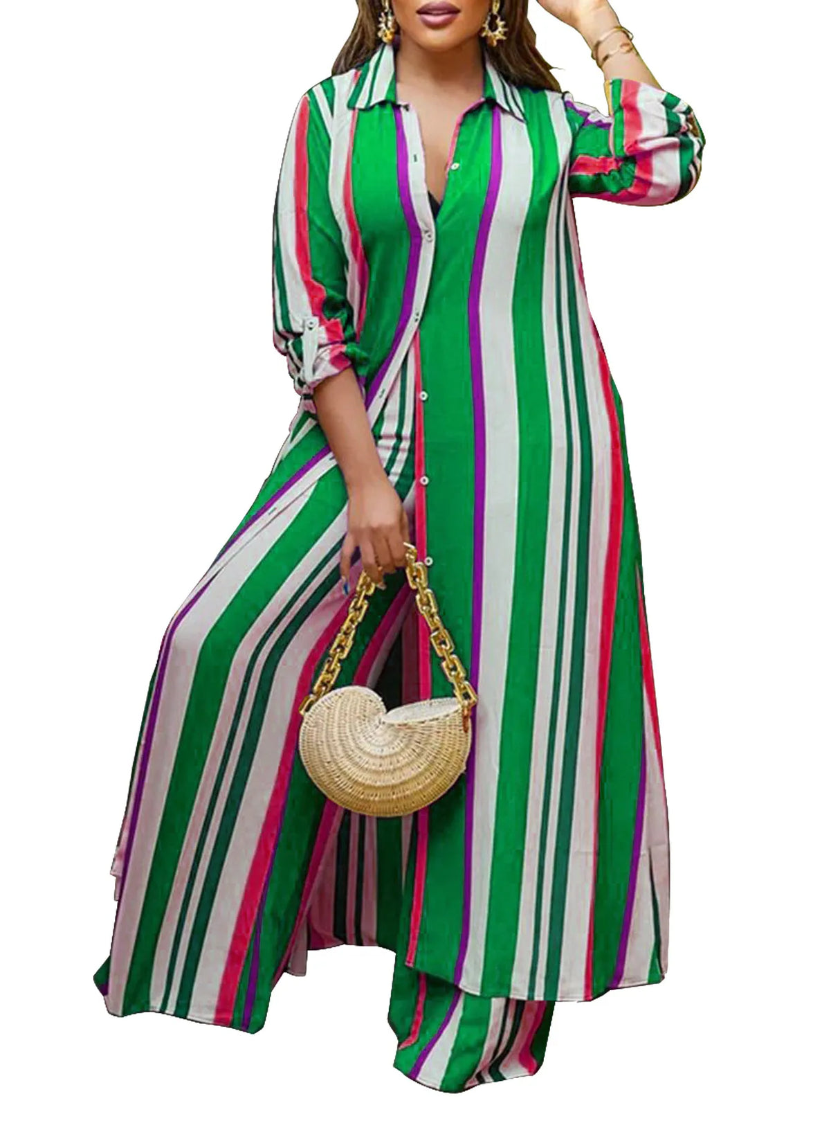 Autumn Spring African Women Long Sleeve V-Neck Polyester