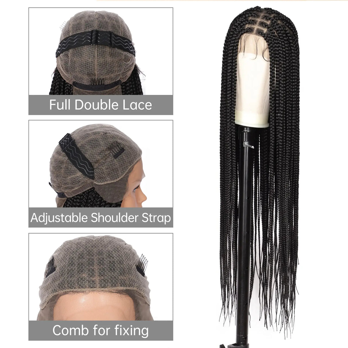 Viyskur Inches Full Lace Front Knotless Box Braided