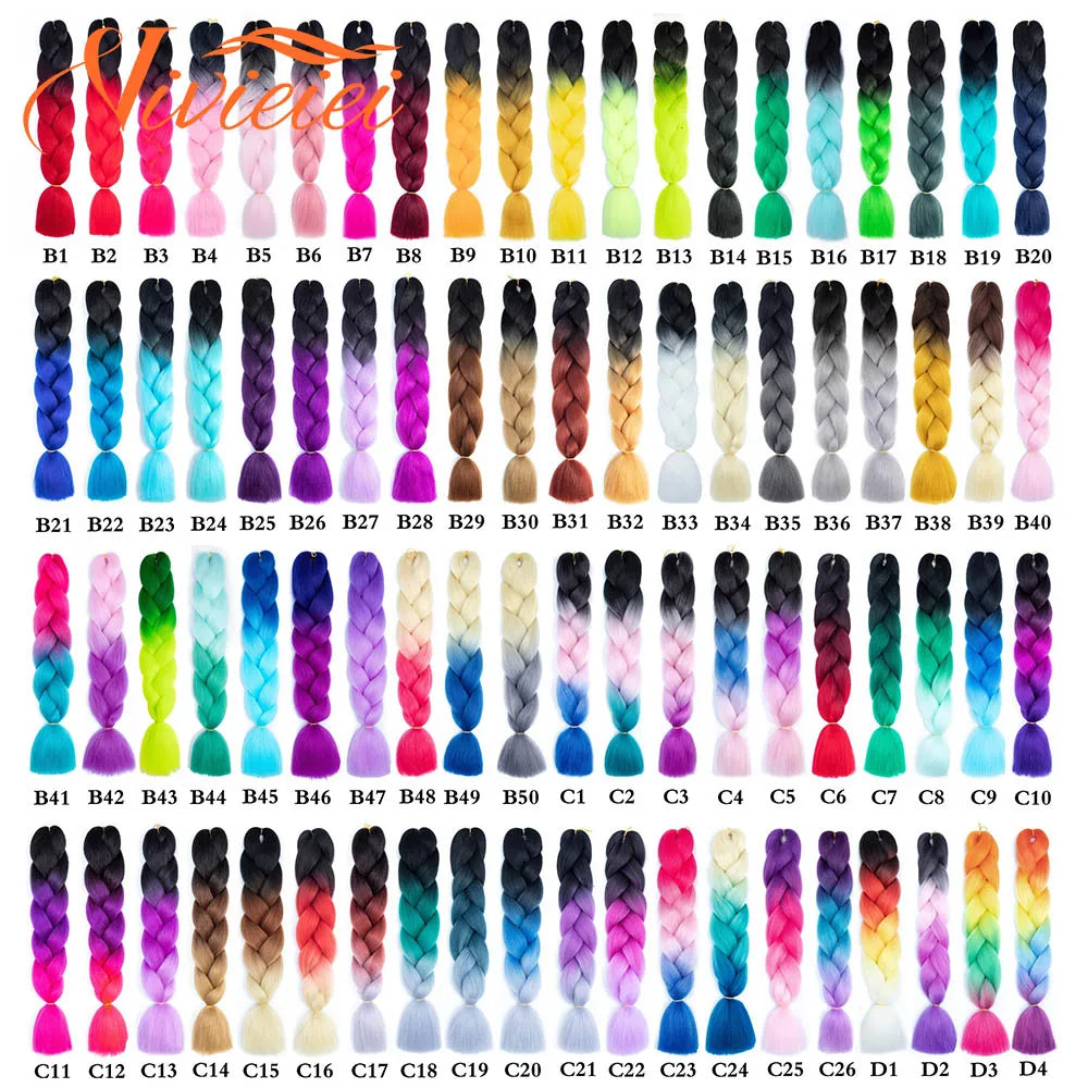 Pink Ombre Jumbo Braids Hair Extensions