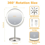 Makeup Mirror With Light Lamp X Magnifying Desktop