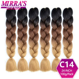 Jumbo Ombre Braids - Black, Brown, Blue, Pink
