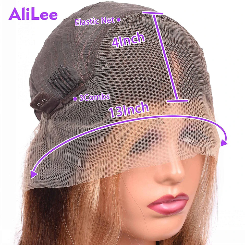 Ash Blonde Color Straight  Lace Frontal