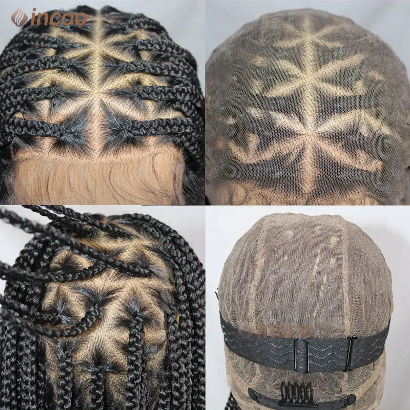 Triangle Knotless Full Lace Braided Wigs With Baby