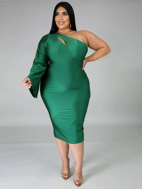 Sexy Dress Women Party Elegant One Shoulder Long