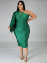 Sexy Dress Women Party Elegant One Shoulder Long