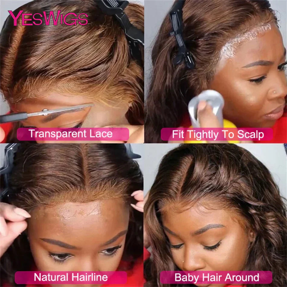 Chocolate Brown Body Wave Lace Front Wig