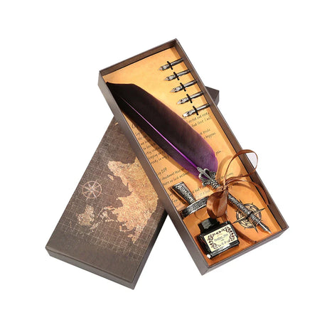 Retro Feather Pen Writing Ink