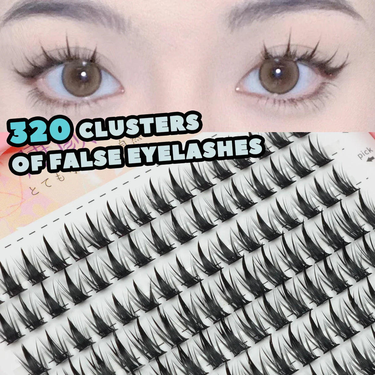 Fake Eyelashes Clusters Individual Lashes Mixed Length