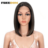 Freedom Straight Synthetic Lace Wigs Short Bob Ombre