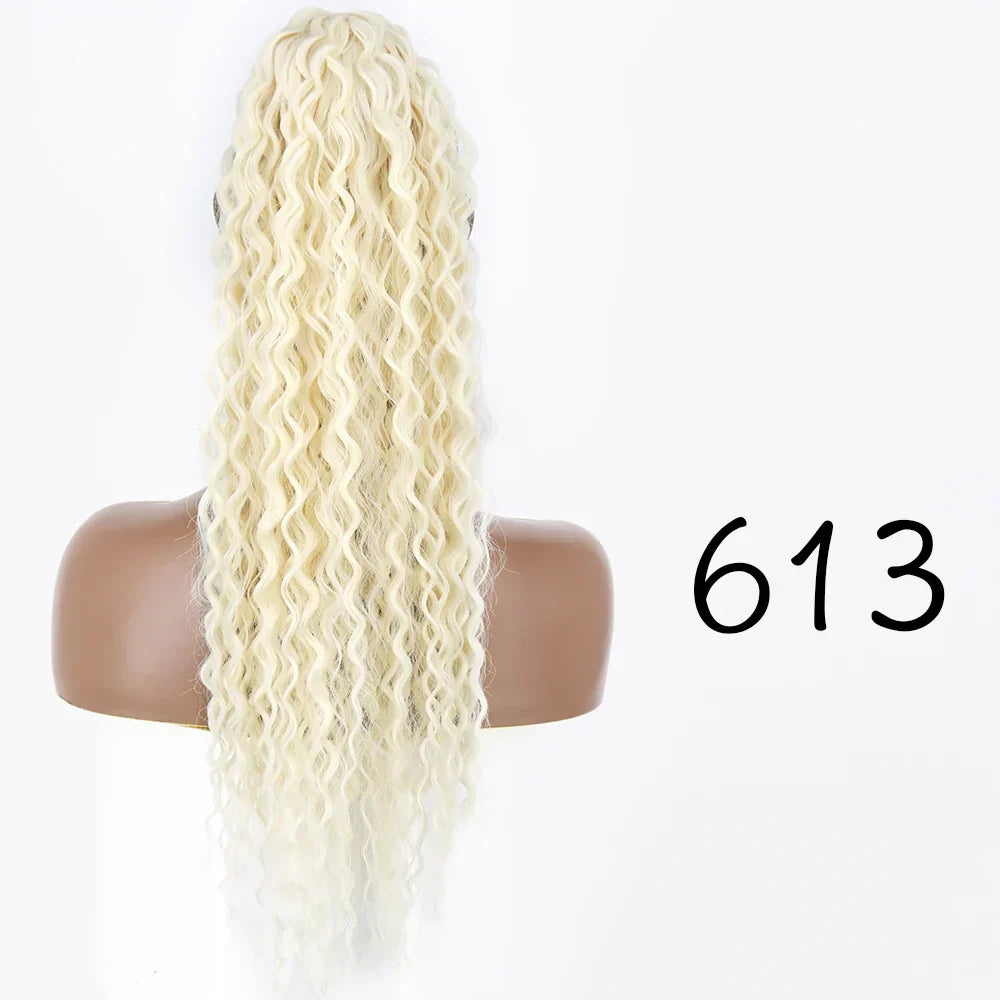 Lisi Girl Synthetic Drawstring Ponytail Long Curly Ponytail