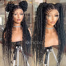 Inches Synthetic Lace Braided Wigs Butterfly Braids Lace