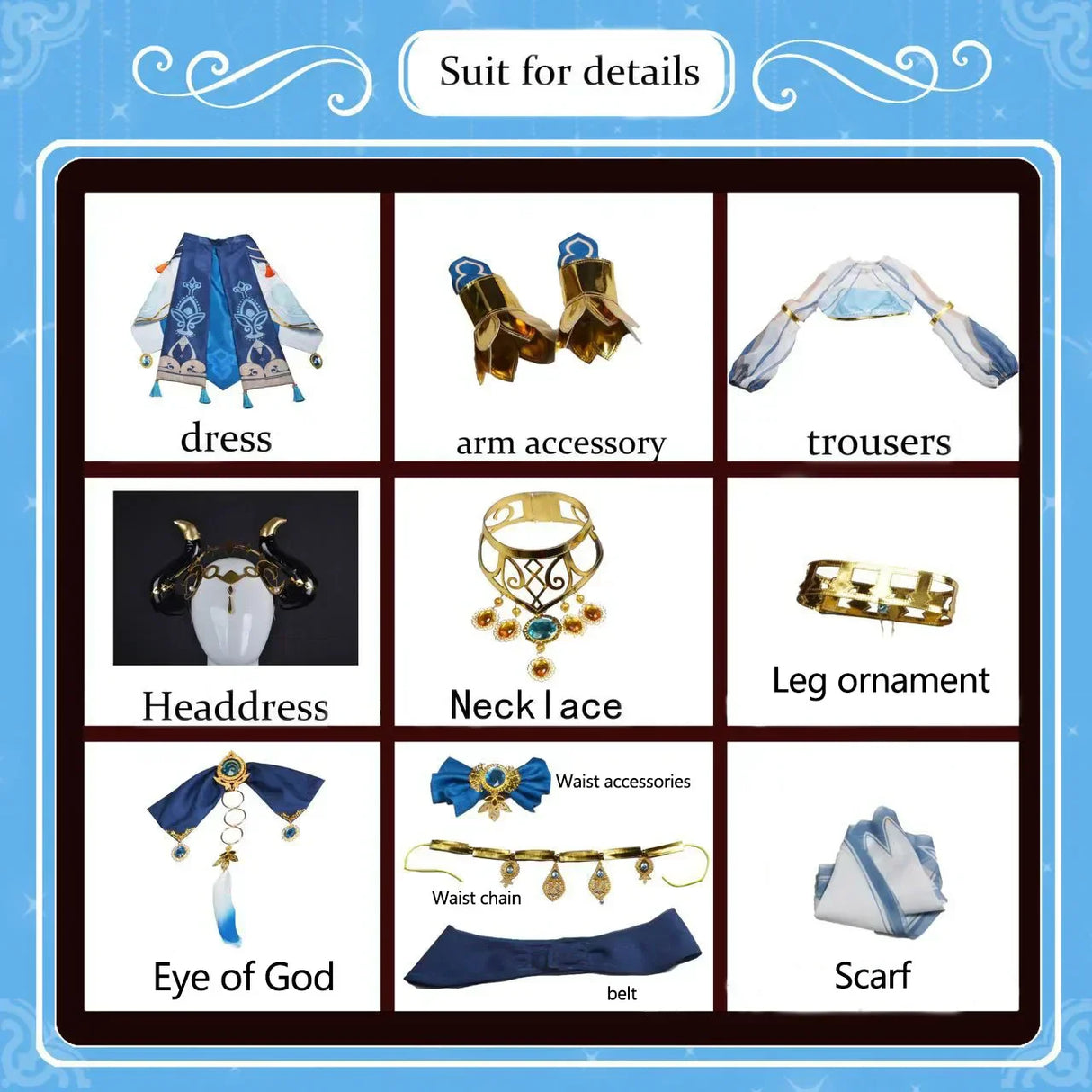 Nilou Cosplay Costume Genshin Impact Carnival Uniform Anime