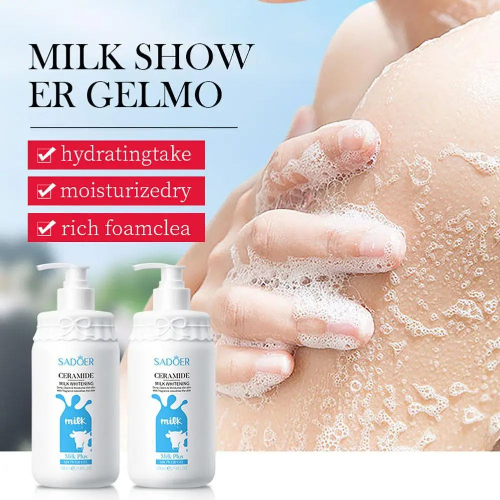 Milk Shower Gel Deep Cleaning Exfoliating Remove