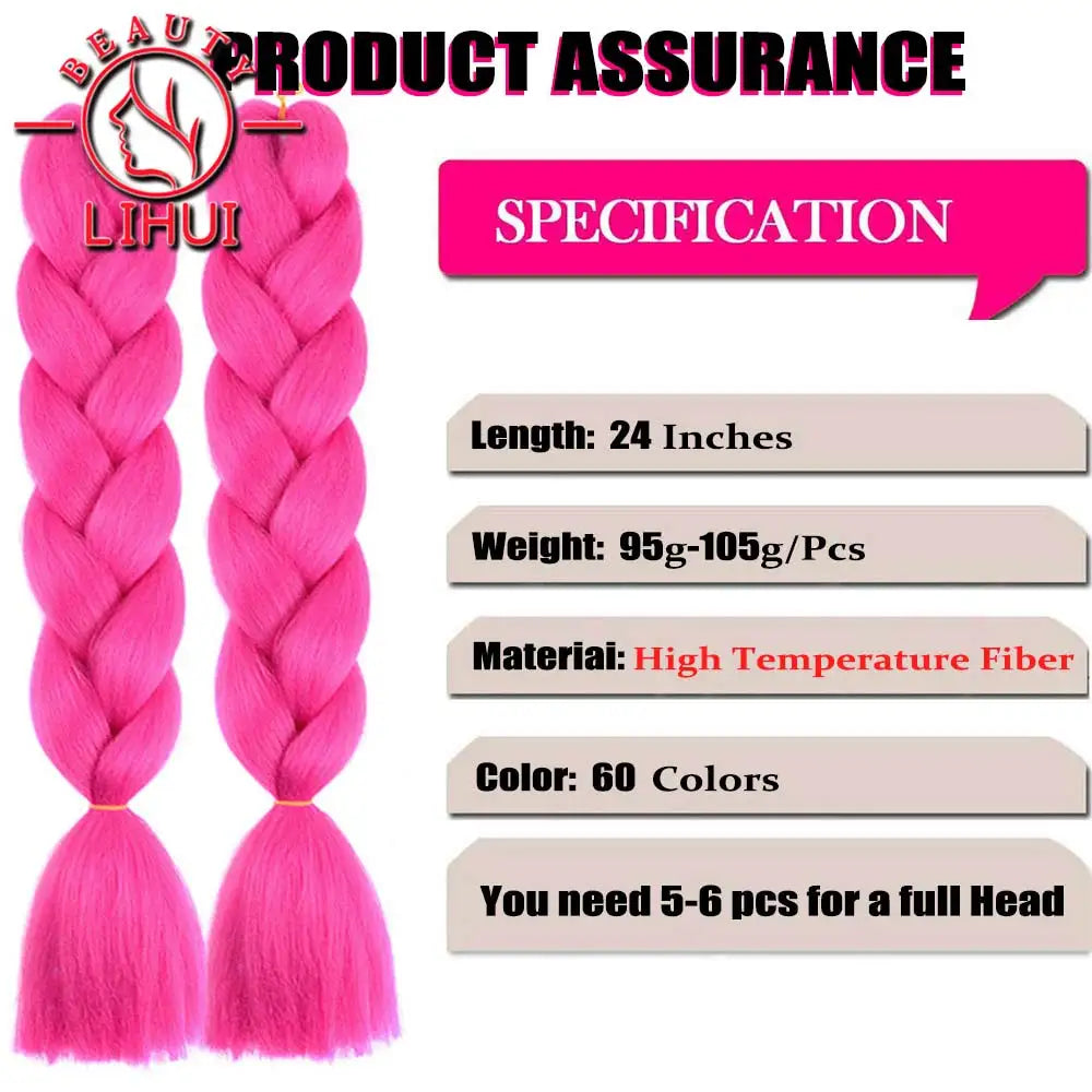 Synthetic Jumbo Braiding Hair Extension " Heat Resistant
