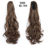 Synthetic Long Wavy Claw Clip On Ponytail Drawstring