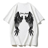 Blessyuki Gothic Print Cotton T Shirts Women Summer