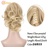 Meifan Long Synthetic Wavy Clip In Hair Ponytail