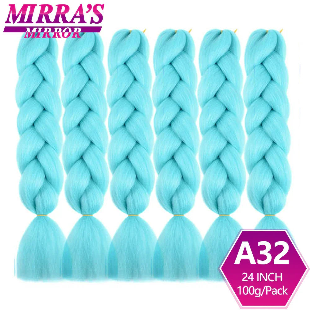 Jumbo Ombre Braids - Black, Brown, Blue, Pink