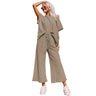 Spring Summer Casual Solid Short Sleeve T-Shirt Wide