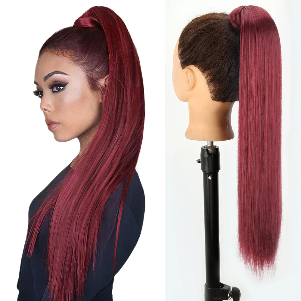 Synthetic Ponytail Hair Extension Natural Hairpiece Clip In