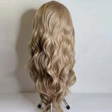 Mxwigs Ash Blonde Synthetic Lace Front Wigs With
