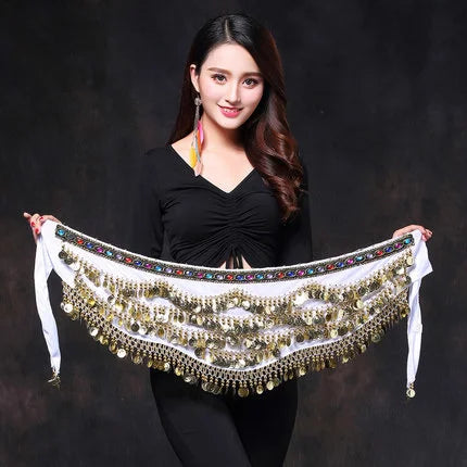 Oriental/Indian Belly Dance Coin Belt Bellydance Hip Scarf