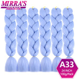 Jumbo Ombre Braids - Black, Brown, Blue, Pink